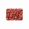 the block is rectangular meat beef pieces are appetizing, a square portion, isolate on a white background. to insert the