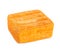 Block of tasty munster cheese isolated