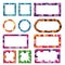 block toys frame vector template bundle set