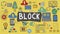 Block, Yellow Illustration Graphic Technology Concept