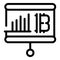 Blockchain banner icon, outline style