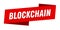 blockchain banner template. blockchain ribbon label.