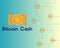 Blockchain bitcoin cash technology background collection