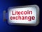 Blockchain concept: Litecoin Exchange on billboard background