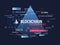 Blockchain cryptocurrency infographics - what is block chain technology cryptography concept