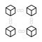 Blockchain cube digital system decentralized template design vector. Crypto currency digital smart contract protocol contain crypt