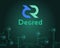 Blockchain decred symbol circuit network background