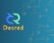 Blockchain decred symbol circuit network background