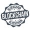 Blockchain grunge rubber stamp