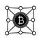 Blockchain network glyph icon
