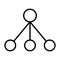 Blockchain Node Line Icon. Vector Simple Minimal 96x96 Pictogram