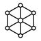 Blockchain Node Line Icon. Vector Simple Minimal 96x96 Pictogram
