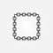 Blockchain outline icon. Connected Chain vector symbol
