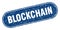 blockchain sign. blockchain grunge stamp.