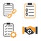 Blockchain Smart Contract Vector Icon Set