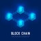 Blockchain technology 3D isometric virtual, Lock protect system concept design illustration on dark blue background and B