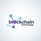 Blockchain Technology Absrtract Vector Sign, Symbol or Logo Template. Conected Spheres Chain Gradient Icon with Modern