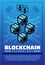 Blockchain technology poster for cryptocurrency