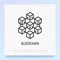 Blockchain thin line icon. Modern vector illustration