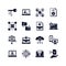 Blockchain web icon set