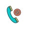 Blocked handle handset phone private restricted telephone icon
