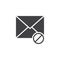 Blocked mail icon vector