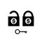 Blocked Money Icon, Locked Dollar, Blocked Card