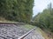 Blocked railroad line in North Carolina