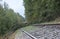 Blocked railroad tracks after Hurricane Florence