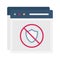 Blocked site Flat Vector icon which can easily modify or edit