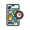 blocking app time management color icon vector illustration