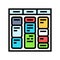 blocking time management color icon vector illustration