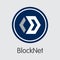 Blocknet Digital Currency - Vector Sign Icon.