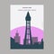 Blockpool Tower Blackpool, UK Vintage Style Landmark Poster Temp