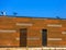 Blocks of wooden building on a street