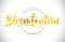 Bloemfontein Welcome To Word Text with Handwritten Font and Gold