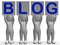 Blog Banners Shows Online Blogging And Social