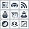 Blog and blogger icons set
