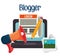 Blog and blogger social media design