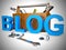 Blog or blogging website icon showing online journals and writing - 3d illustration