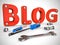 Blog or blogging website icon showing online journals and writing - 3d illustration