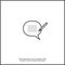 Blog, cloud of thoughts and pencil vector icon. Blogging symbol on white isolated background