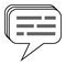 Blog comment icon reader feedback quote message share balloon idea