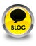 Blog (conversation icon) glossy yellow round button