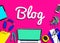 Blog Homepage Content Social Media Online Concept