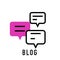 Blog Icon in trendy flat style isolated on grey background. Blogging symbol for your web site design