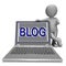 Blog Laptop Shows Blogging Or Weblog Internet Website