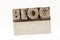 Blog in lead letters