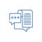 Blog line icon concept. Blog flat  vector symbol, sign, outline illustration.