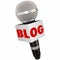 Blog Microphone Box Share Opinion Communication